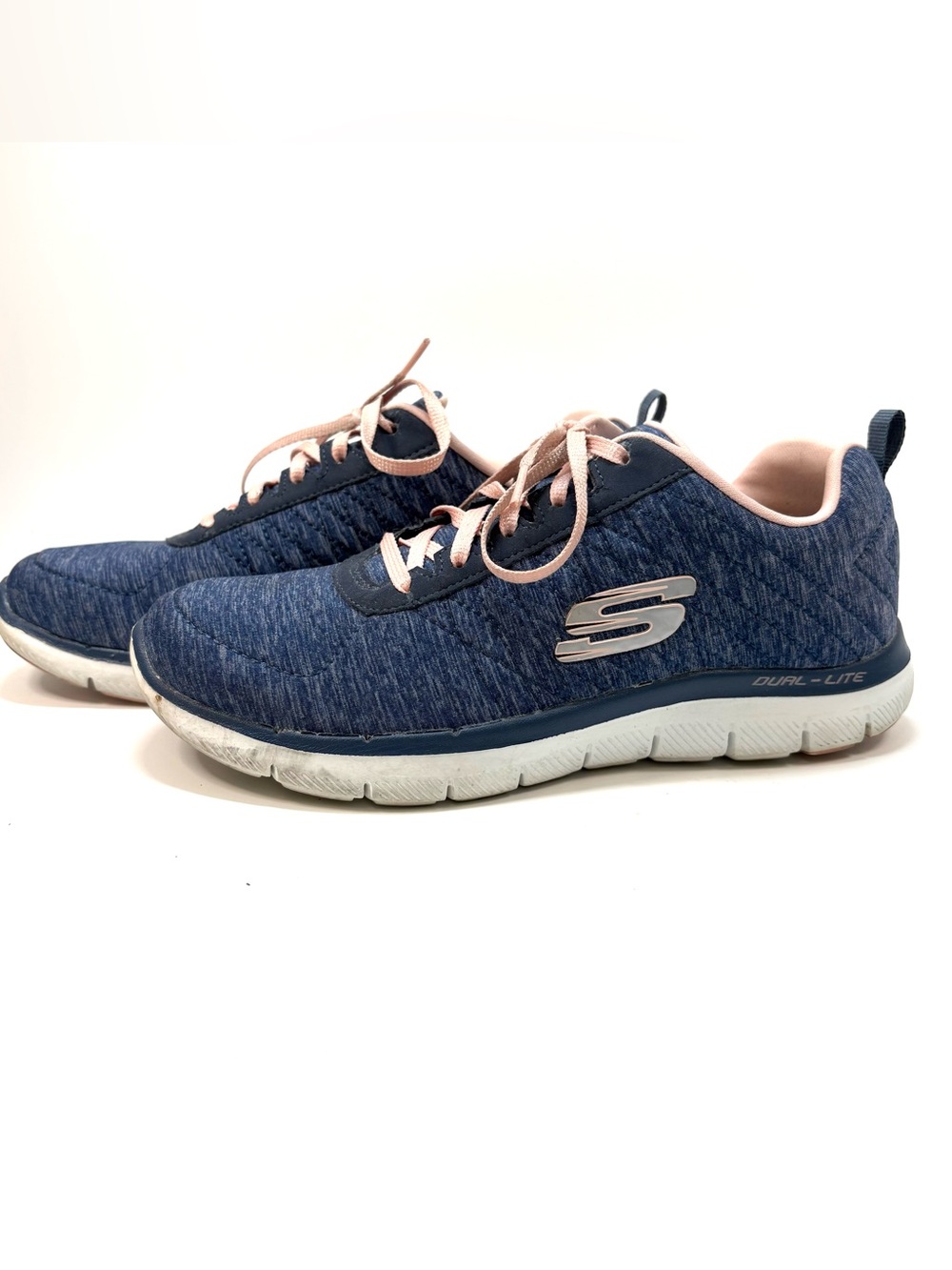 Skechers Memory Foam Air Cooled Shoes Lace Up Dual-Lite  Sneakers 12753 Size 9